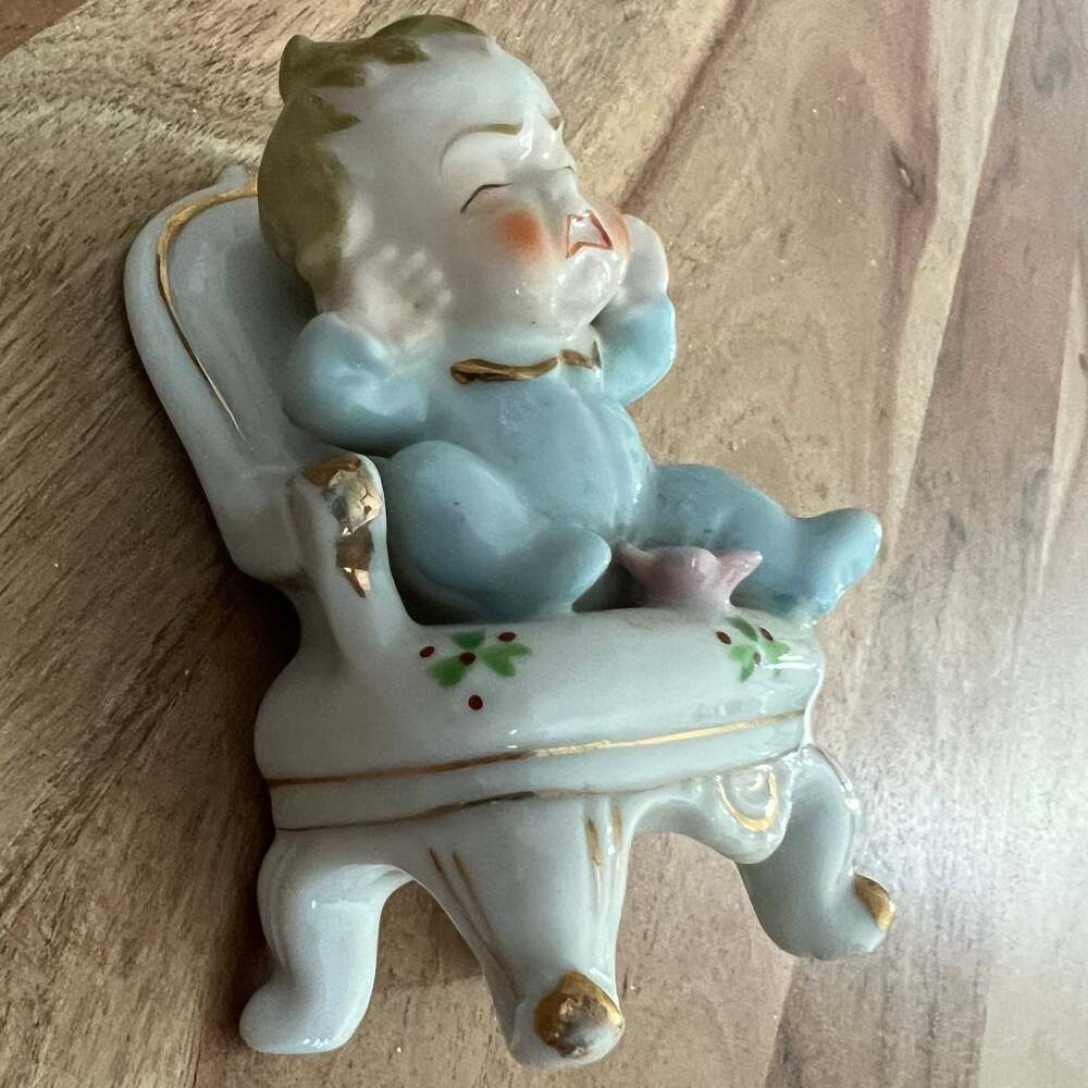 50's Vintage Crying Baby Boy Japan Figurine Nursery Funny Novelty Shelf Decor